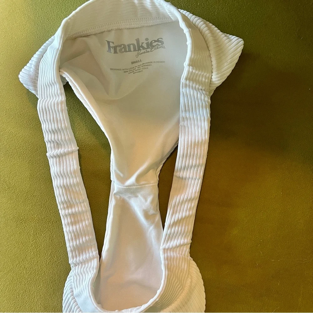 Frankie's Bikinis Georgia Bikini Bottoms White Size Small
